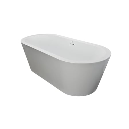 Jacuzzi Celeste 67 Inch Soaking Bathtub for Freestanding Installations with Center Drain Placement White /White Trim
